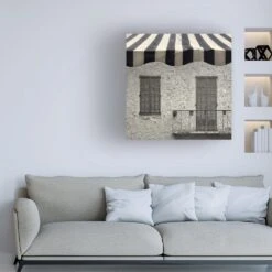 Timberlake Lovely Balconette 14" X 14" Canvas Art In Grey/Tan/Black -Home Decoration Series 59540690 4