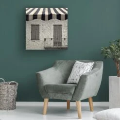 Timberlake Lovely Balconette 14" X 14" Canvas Art In Grey/Tan/Black -Home Decoration Series 59540690 5