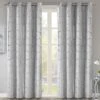 Hampton Park Raina 50" X 84" Top Curtain Panel In Grey And Silver -Home Decoration Series 59557280 1