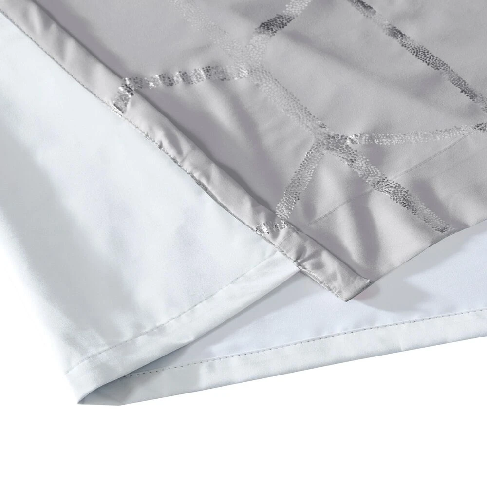 Hampton Park Raina 50" X 84" Top Curtain Panel In Grey And Silver 4 Hampton Park Raina 50" X 84" Top Curtain Panel In Grey And Silver - Image 2