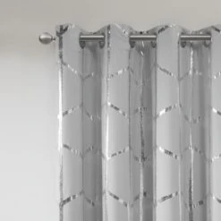 Hampton Park Raina 50" X 84" Top Curtain Panel In Grey And Silver 12 Hampton Park Raina 50" X 84" Top Curtain Panel In Grey And Silver -Home Decoration Series 59557280 4