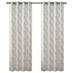 Hampton Park Saratoga 50" X 63" Top Window Curtain In Ivory
