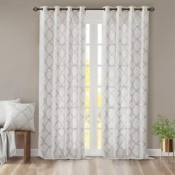 Hampton Park Saratoga 50" X 63" Top Window Curtain In Ivory -Home Decoration Series 59557397 8