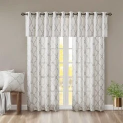 Hampton Park Saratoga 50" X 63" Top Window Curtain In Ivory -Home Decoration Series 59557397 9
