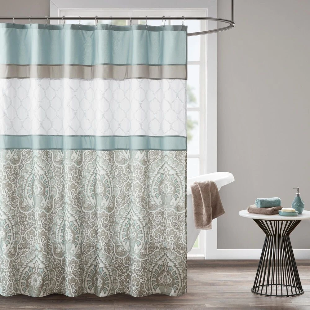 Hampton Park Shawnee 72" Shower Curtain In Blue 3 Hampton Park Shawnee 72" Shower Curtain In Blue