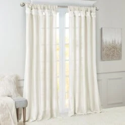 Hampton Park Emilia 50" X 108" Window Curtain In White 17 Hampton Park Emilia 50" X 108" Window Curtain In White -Home Decoration Series 59559450 8