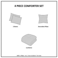 Hampton Park Felicia 3-Piece Twin/Twin XL Comforter Set In Grey 23 Hampton Park Felicia 3-Piece Twin/Twin XL Comforter Set In Grey -Home Decoration Series 59559641 11