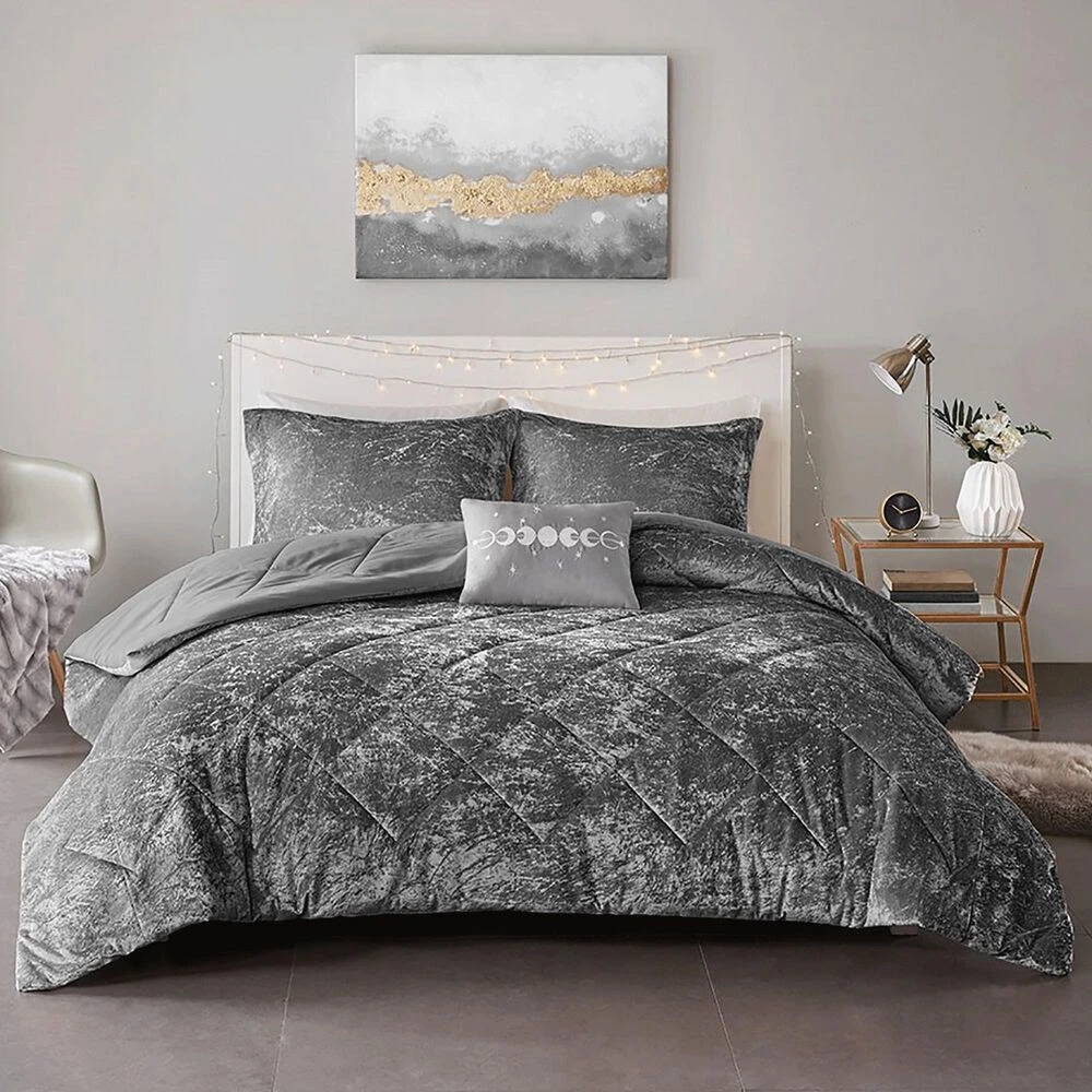 Hampton Park Felicia 3-Piece Twin/Twin XL Comforter Set In Grey 4 Hampton Park Felicia 3-Piece Twin/Twin XL Comforter Set In Grey - Image 2