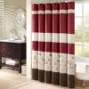 Hampton Park Serene 72" Shower Curtain In Red -Home Decoration Series 59560078 1