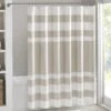 Hampton Park Spa Waffle 72" Shower Curtain In Taupe -Home Decoration Series 59560086 1