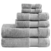 Hampton Park Turkish 6-Piece Bath Towel Set In Grey -Home Decoration Series 59560151 1