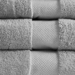 Hampton Park Turkish 6-Piece Bath Towel Set In Grey -Home Decoration Series 59560151 3