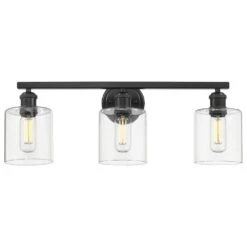 Golden Lighting Fisher 3-Light Bath Vanity In Matte Black -Home Decoration Series 59658716 4
