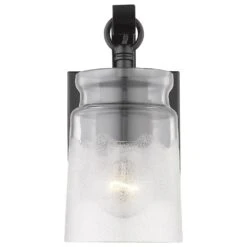 Golden Lighting Travers 1-Light Bath Vanity In Matte Black -Home Decoration Series 59659417 2