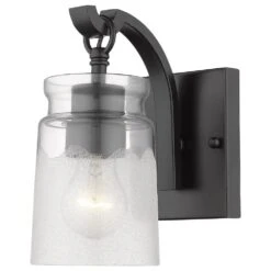 Golden Lighting Travers 1-Light Bath Vanity In Matte Black -Home Decoration Series 59659417 4
