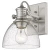Golden Lighting Hines 1-Light Bath Vanity With Seeded Glass In Pewter -Home Decoration Series 59660126 1