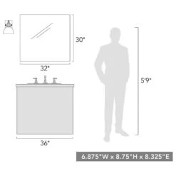 Golden Lighting Hines 1-Light Bath Vanity With Seeded Glass In Pewter -Home Decoration Series 59660126 5