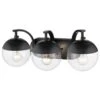 Golden Lighting Dixon 3-Light Bath Vanity In Matte Black