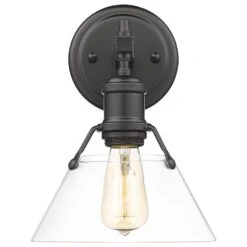 Golden Lighting Orwell 1-Light Bath Vanity In Matte Black -Home Decoration Series 59660761 4