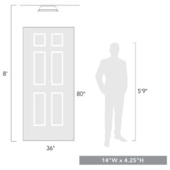 Golden Lighting Duncan 14" Flush Mount In Pewter And Glossy Gray -Home Decoration Series 59661371 4