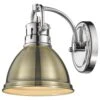 Golden Lighting Duncan 1-Light Bath Vanity In Chrome And Aged Brass -Home Decoration Series 59661751 1