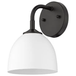 Golden Lighting Zoey 1-Light Wall Sconce In Matte Black