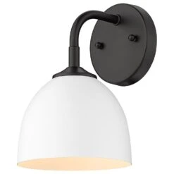 Golden Lighting Zoey 1-Light Wall Sconce In Matte Black -Home Decoration Series 59663575 4