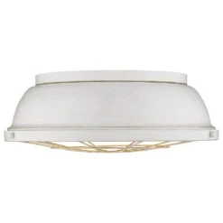 Golden Lighting Bartlett 16" Flush Mount In French White -Home Decoration Series 59663922 4