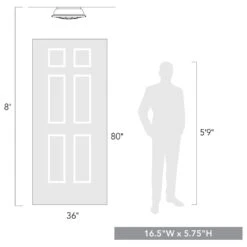 Golden Lighting Bartlett 16" Flush Mount In French White -Home Decoration Series 59663922 5