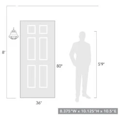 Golden Lighting Bartlett Outdoor Wall Sconce In Natural Black -Home Decoration Series 59663997 7