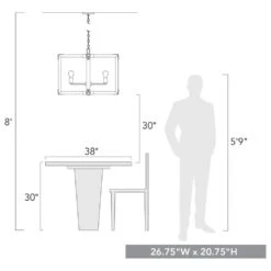 Golden Lighting Lowell 6-Light Chandelier In Matte Black -Home Decoration Series 59664078 5