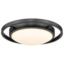Golden Lighting 13.5" Astra Flush Mount In Matte Black