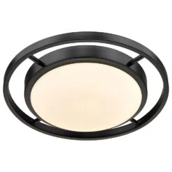 Golden Lighting 13.5" Astra Flush Mount In Matte Black -Home Decoration Series 59664433 4