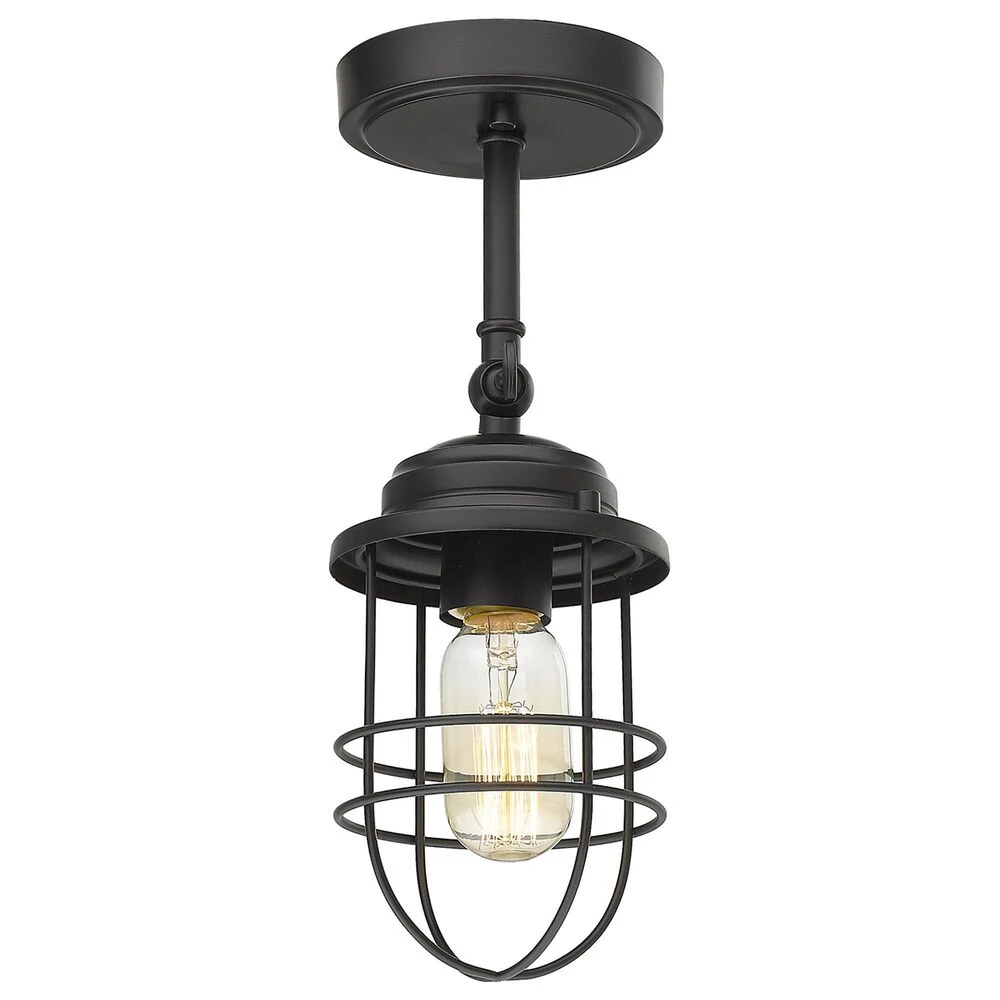 Golden Lighting Seaport 1-Light Wall Sconce In Matte Black 4 Golden Lighting Seaport 1-Light Wall Sconce In Matte Black - Image 2