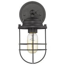 Golden Lighting Seaport 1-Light Wall Sconce In Matte Black 8 Golden Lighting Seaport 1-Light Wall Sconce In Matte Black -Home Decoration Series 59664474 3
