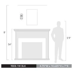 Golden Lighting Seaport 1-Light Wall Sconce In Matte Black 9 Golden Lighting Seaport 1-Light Wall Sconce In Matte Black -Home Decoration Series 59664474 4