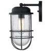 Golden Lighting Seaport Thin 1-Light Outdoor Wall Sconce In Natural Black -Home Decoration Series 59664615 1