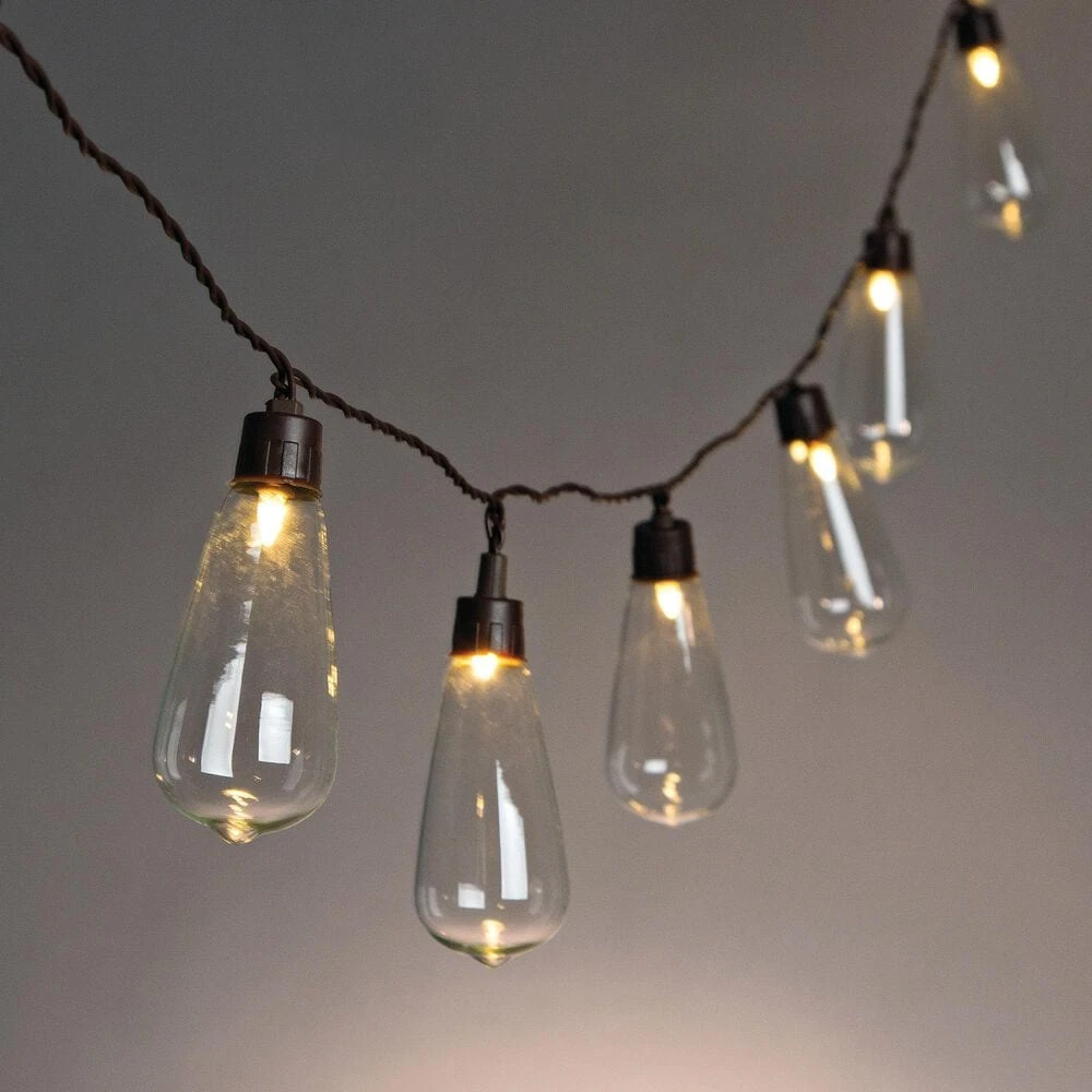 The Gerson Company 18.6" Solar Light String In Black And Clear - Set Of 2 4 The Gerson Company 18.6" Solar Light String In Black And Clear - Set Of 2 - Image 2