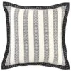 Rizzy Home Striped 18" Down Filled Pillow In Black/Ivory -Home Decoration Series 59775122 1
