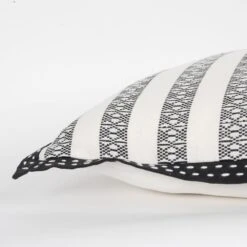 Rizzy Home Striped 18" Down Filled Pillow In Black/Ivory -Home Decoration Series 59775122 3