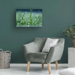 Timberlake Beata Czyzowska 'Morning Dew' 12" X 19" Canvas Art In Turquoise/Blue/Green/Black -Home Decoration Series 59927541 5