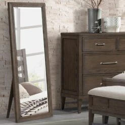 Hawthorne Furniture Preston Floor Mirror In Weathered Vintage Oak -Home Decoration Series 59978726 2