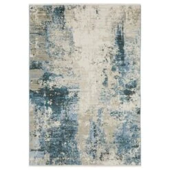 Oriental Weavers Bauer Abstract 2'3" X 7'6" Blue Runner