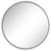 Maple And Jade 30" Round Wall Mirror In Glossy Silver -Home Decoration Series 60023231 1