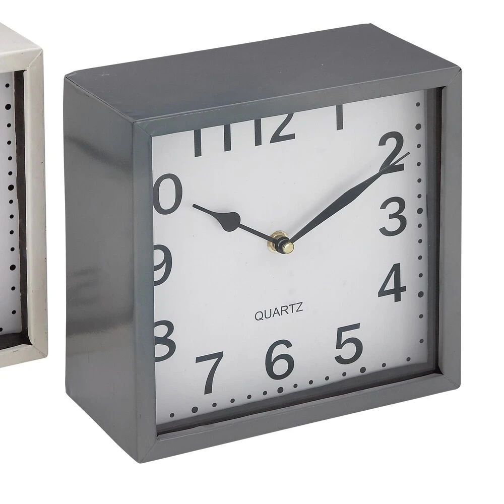 Maple And Jade Square Traditional Table Clock In Multicolor (Set Of 3) 5 Maple And Jade Square Traditional Table Clock In Multicolor (Set Of 3) - Image 3