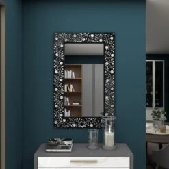 Maple And Jade 30" X 47" Wall Mirror In Black And White -Home Decoration Series 60023421 15