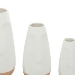 Maple And Jade Abstract Vase In White And Tan (Set Of 3) -Home Decoration Series 60023942 4