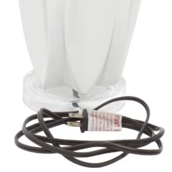 Maple And Jade 7" X 28" Table Lamp In White (Set Of 2) -Home Decoration Series 60024205 9