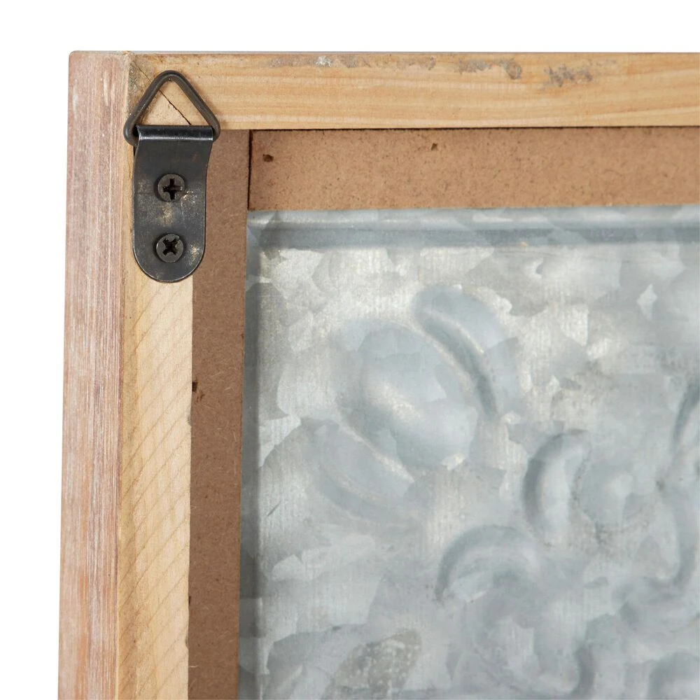 Maple And Jade 36" Square Wall Clock In Distressed Brown And Gray 5 Maple And Jade 36" Square Wall Clock In Distressed Brown And Gray - Image 3