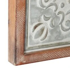 Maple And Jade 36" Square Wall Clock In Distressed Brown And Gray 12 Maple And Jade 36" Square Wall Clock In Distressed Brown And Gray -Home Decoration Series 60024247 4